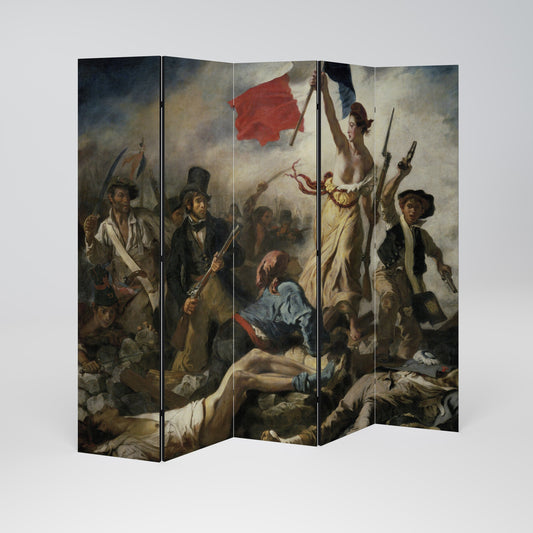 LIBERTY LEADING THE PEOPLE Dekorativ rumsavdelare med 5 paneler