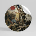 LIBERTY LEADING THE PEOPLE Peel and Stick Round Sticker