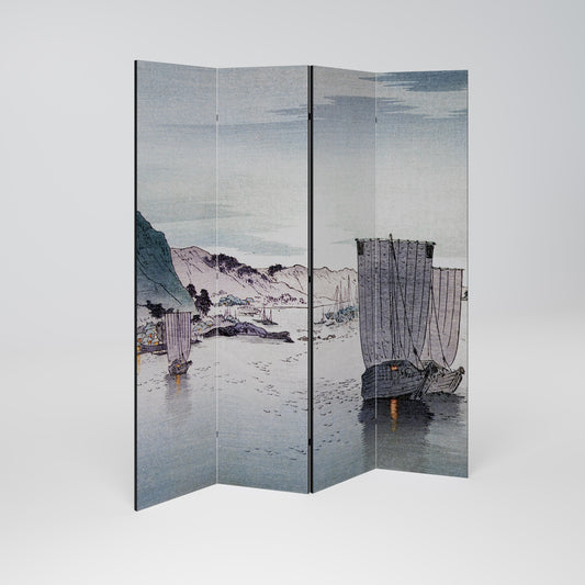 YĹŞGURE NO HANSEN Decorative 4-Panel Room Divider