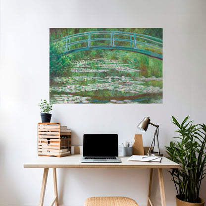 JAPANESE FOOTBRIDGE Peel and Stick Horizontal Poster