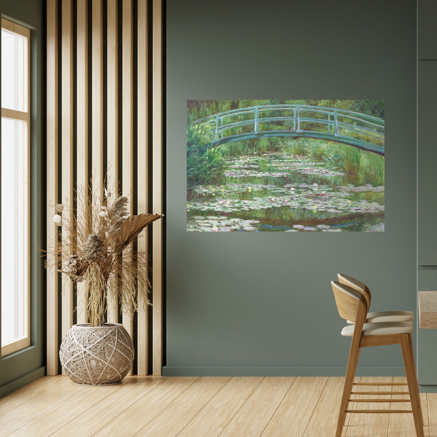 JAPANESE FOOTBRIDGE Peel and Stick Horizontal Poster