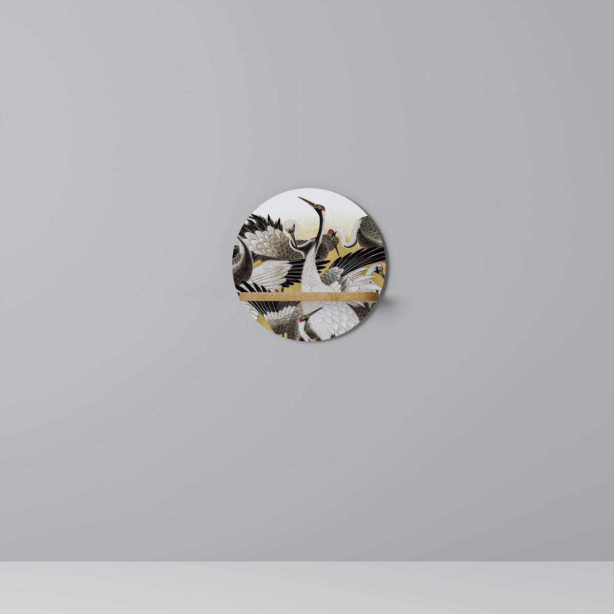 JAPANESE FLOCK OF CRANES Dekorationshylla