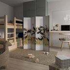 JAPANESE FLOCK OF CRANES Rumsavdelare 4 paneler