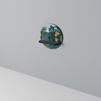 THE REPAST OF THE LION Round Art Shelf In Black Finish