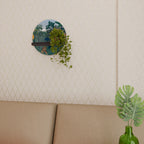 THE REPAST OF THE LION Round Art Shelf In Black Finish