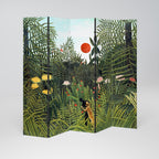 VIRGIN FOREST WITH SUNSET Dekorativ rumsavdelare – 5 paneler