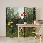 VIRGIN FOREST WITH SUNSET Dekorativ rumsavdelare – 5 paneler