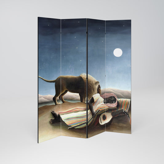 Dekorativ rumsavdelare med 4 paneler THE LEEPING GYPSY