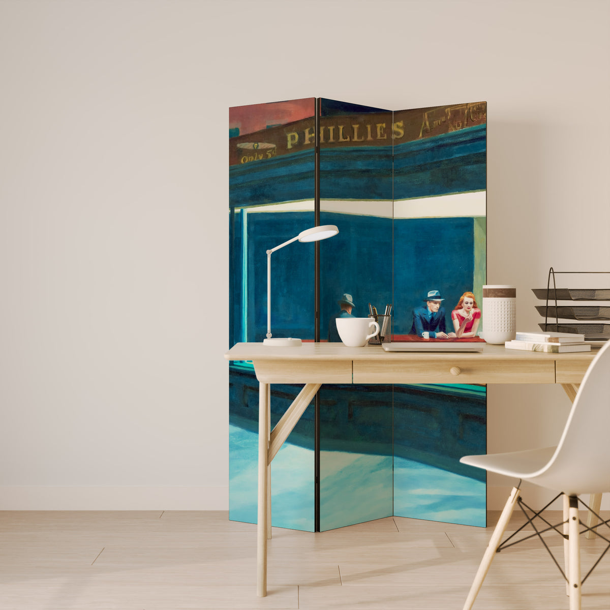 NIGHTHAWKS Dekorativ rumsavdelare – 3 paneler