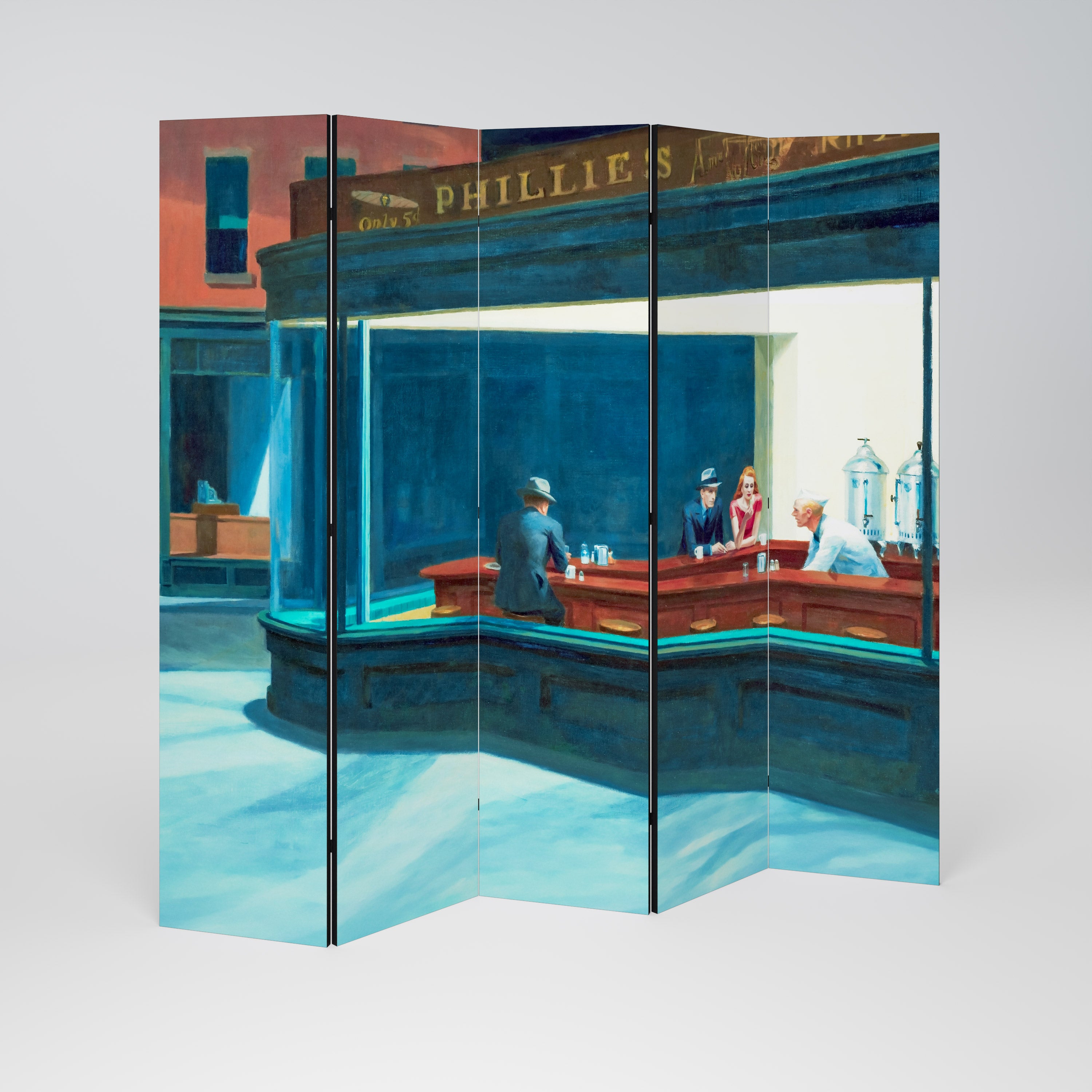 NIGHTHAWKS Dekorativ rumsavdelare – 5 paneler