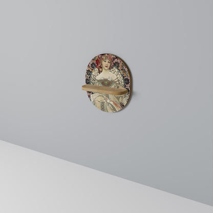 CHAMPENOIS IMPRIMEUR Oval Art Shelf In Oak Effect