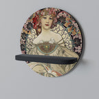 CHAMPENOIS IMPRIMEUR Rund konsthylla i svart finish