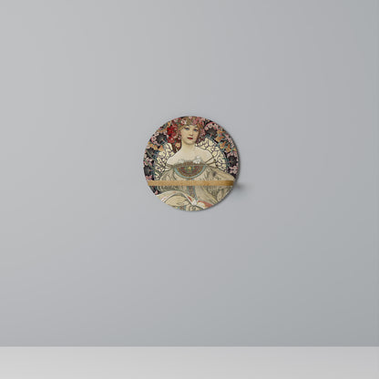 CHAMPENOIS IMPRIMEUR Round Art Shelf In Oak Effect