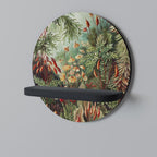 MUSCINAE LAUBMOOSE Round Art Shelf In Black Finish