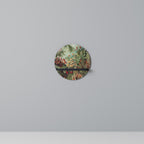 MUSCINAE LAUBMOOSE Round Art Shelf In Black Finish