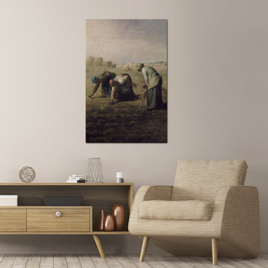 THE GLEANERS Vertical Canvas Print