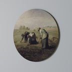 THE GLEANERS Round Wall Art