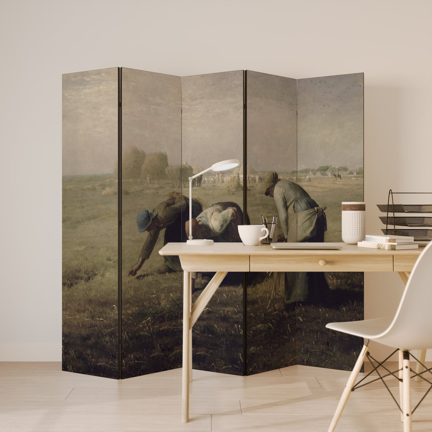 THE GLEANERS Dekorativ rumsavdelare med 5 paneler