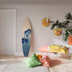 BLUE FLORAL RIDE Dekorativ Surfbräda