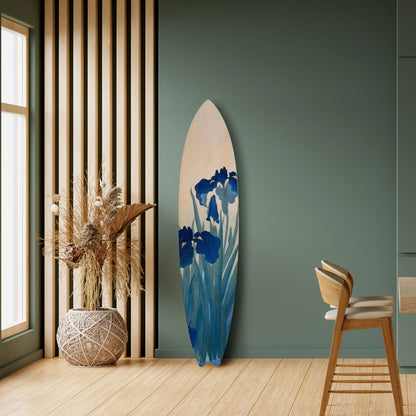 BLUE FLORAL RIDE Dekorativ Surfbräda
