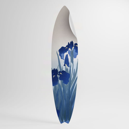 BLUE FLORAL RIDE Väggdekal surfbräda