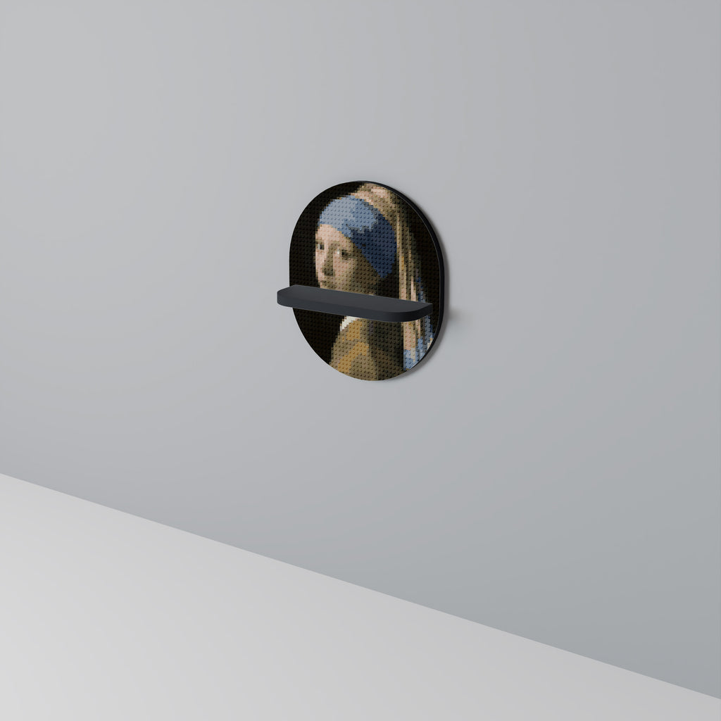 STRUKTURELL MASTERPIECE Oval konsthylla i svart finish