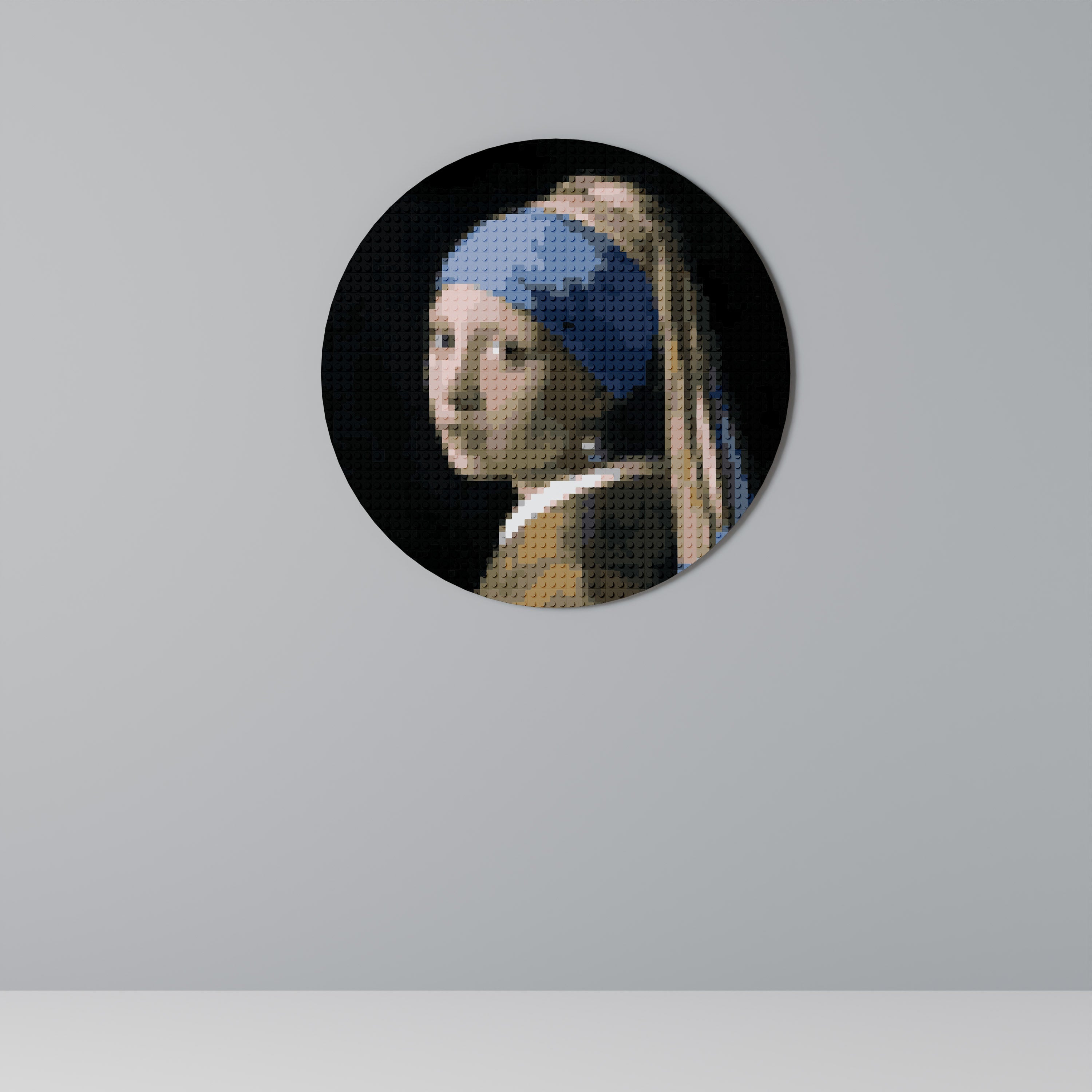 STRUKTURELLT MÄSTERVERK Rund väggkonst