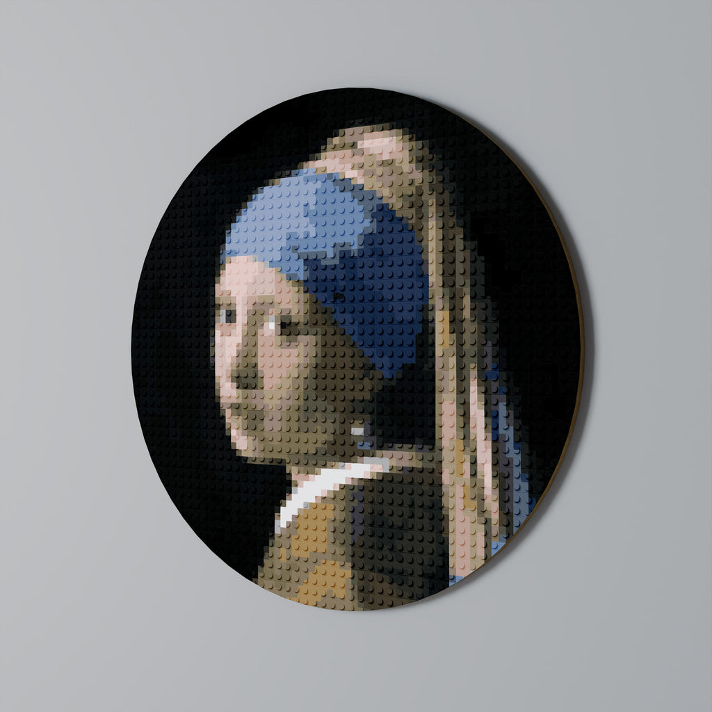 STRUKTURELLT MÄSTERVERK Rund väggkonst