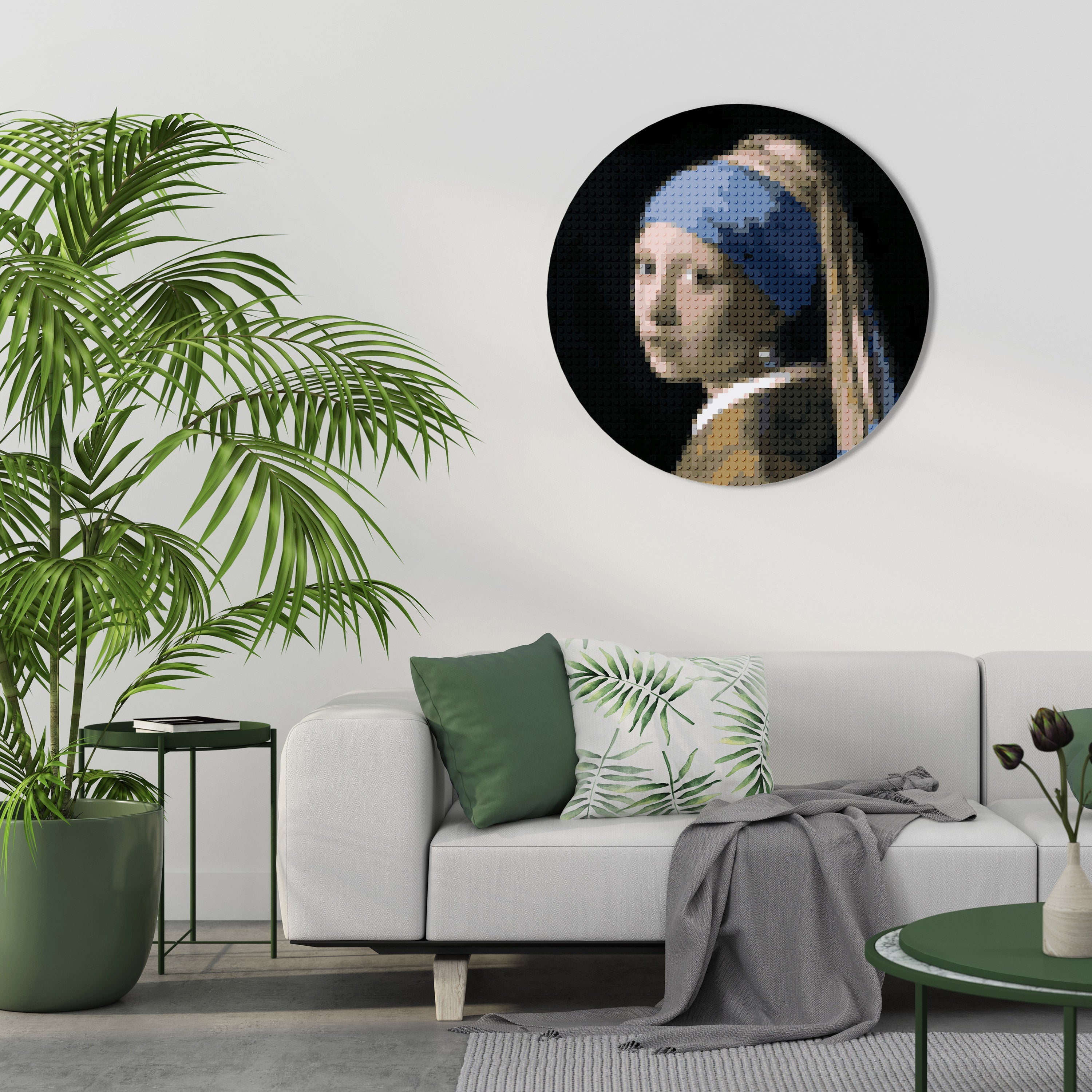 STRUKTURELLT MÄSTERVERK Rund väggkonst