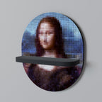 KONSTRUKTIV KONST Oval konsthylla i svart finish