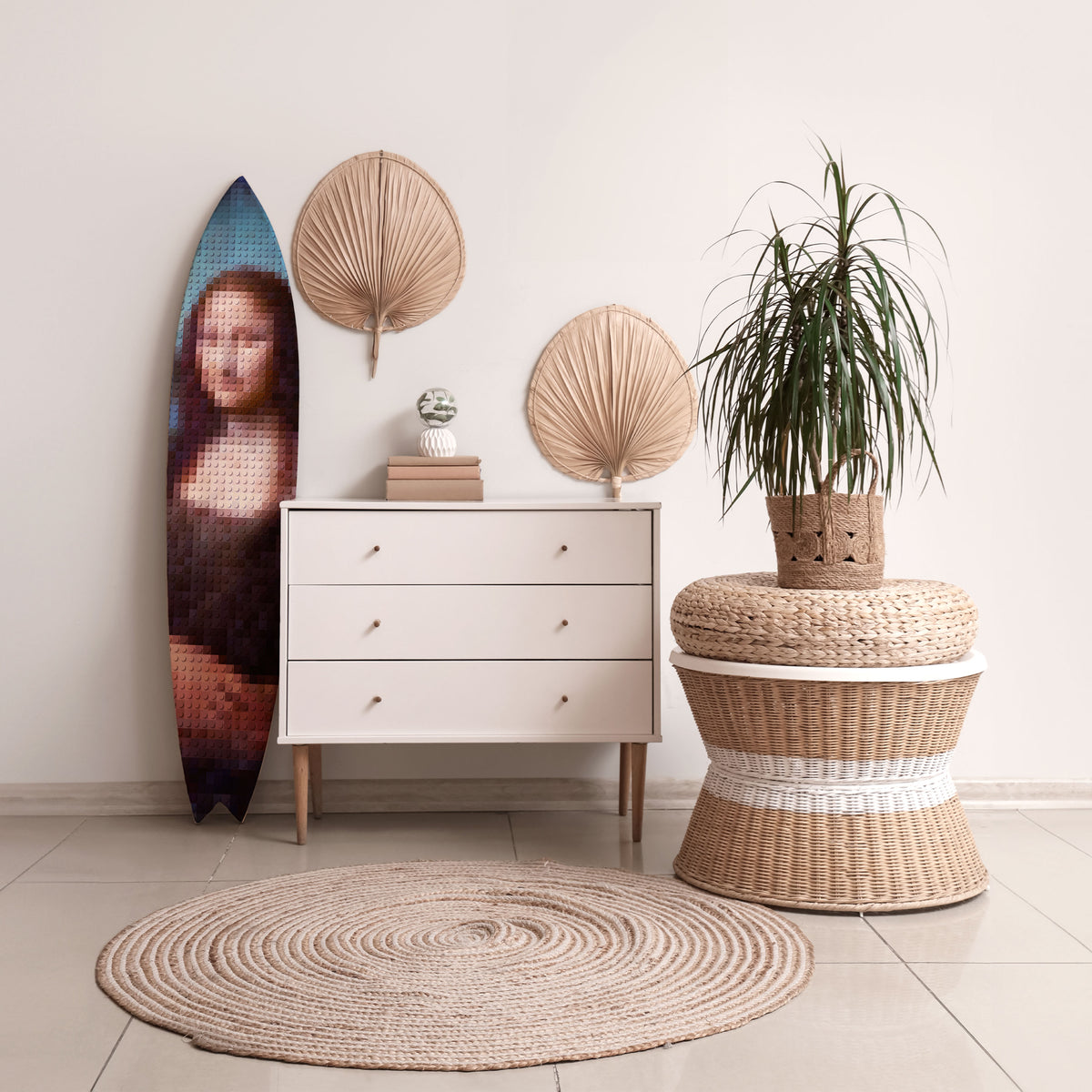 CONSTRUCTIVE ART Surfboard Decorative Panel