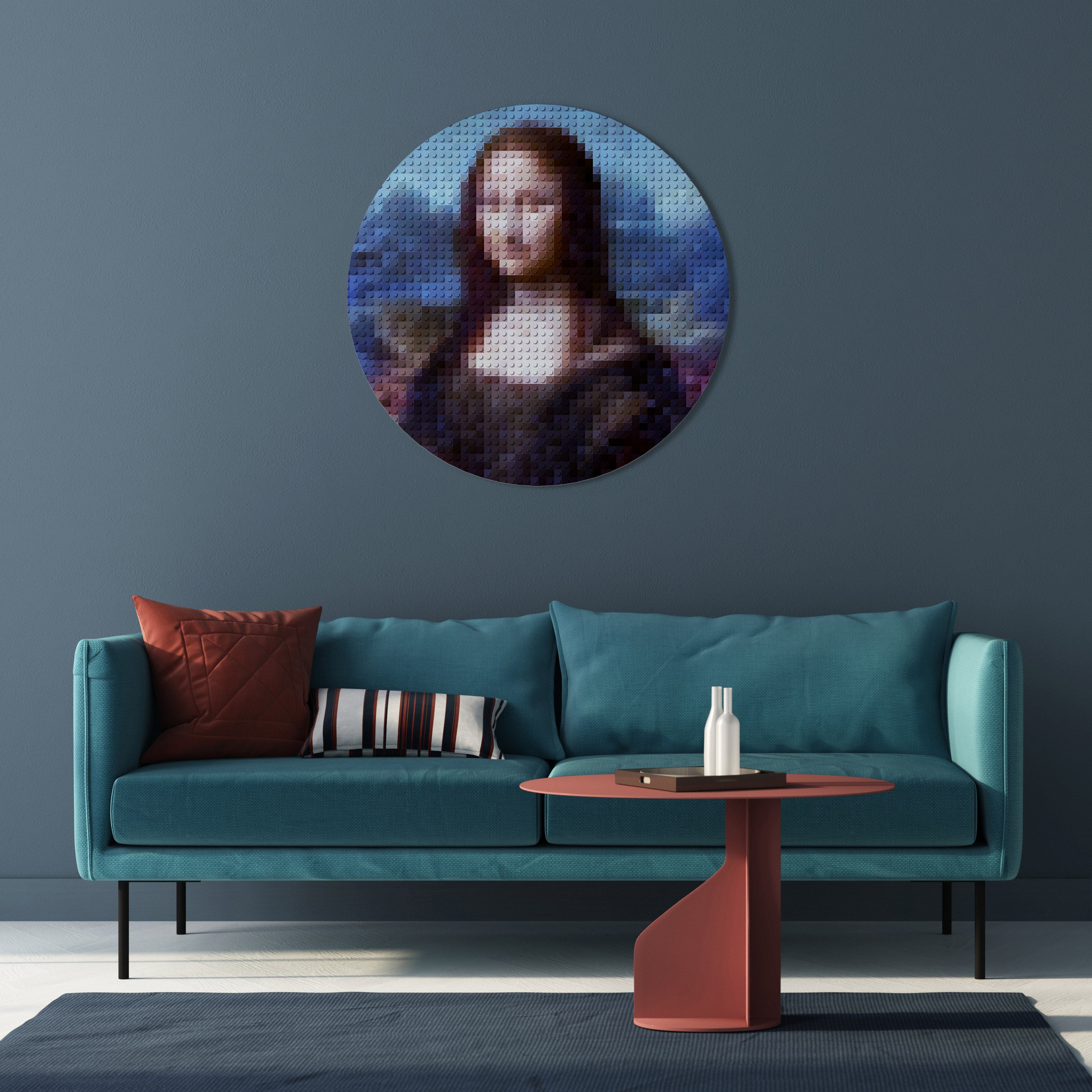 KONSTRUKTIV KONST Rund väggkonst