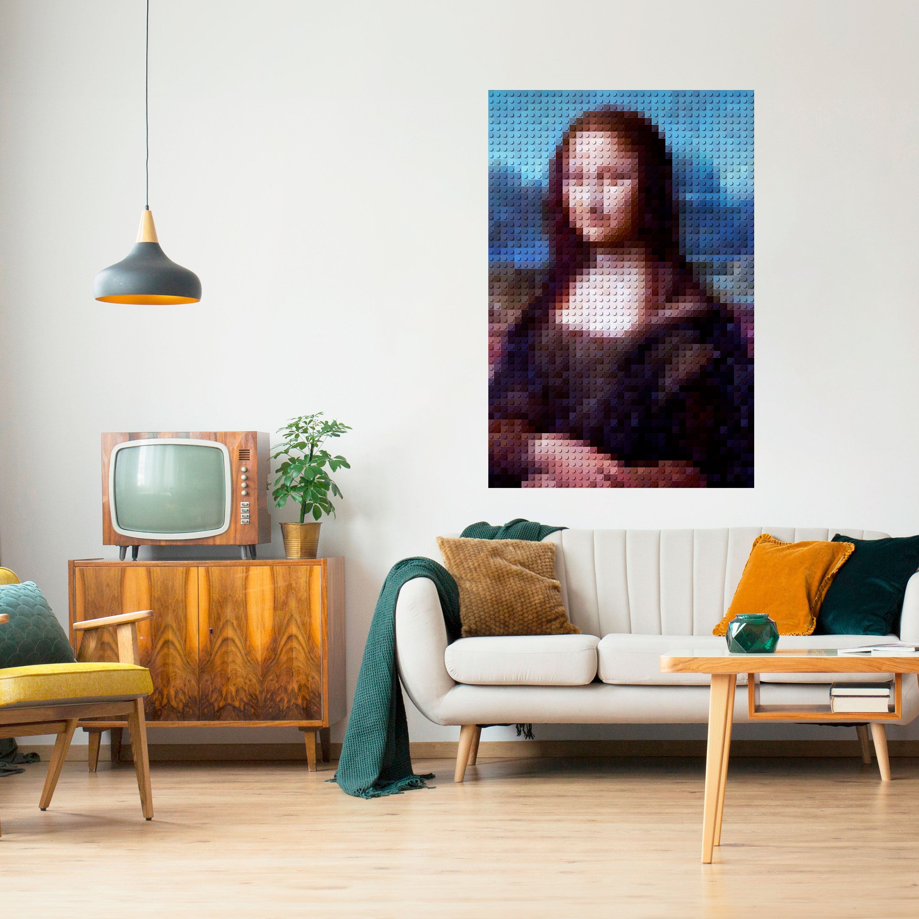 KONSTRUKTIV KONST Vertikal Poster med självhäftande mönster