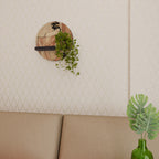 KVINNA, KATT OCH EXTRA BRUNT Rund Konsthylla I Svart Finish