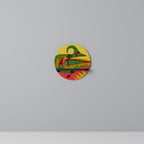 EXPRESSIVE AVANYU Round Art Shelf In Black Finish