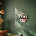 BUBBLE CAT SKETCH Oval konsthylla i svart finish