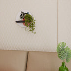 BUBBLE CAT SKISS Rund konsthylla i svart finish