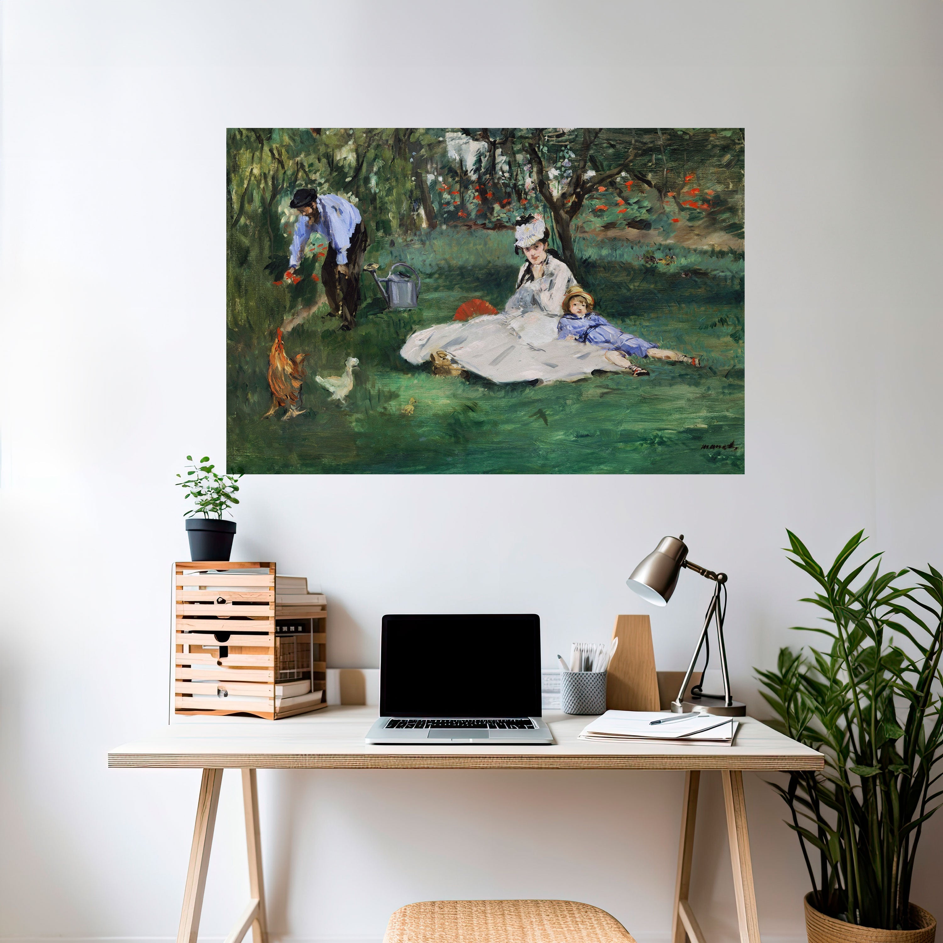 GARDEN OF CHARMS horisontell poster med självhäftande text