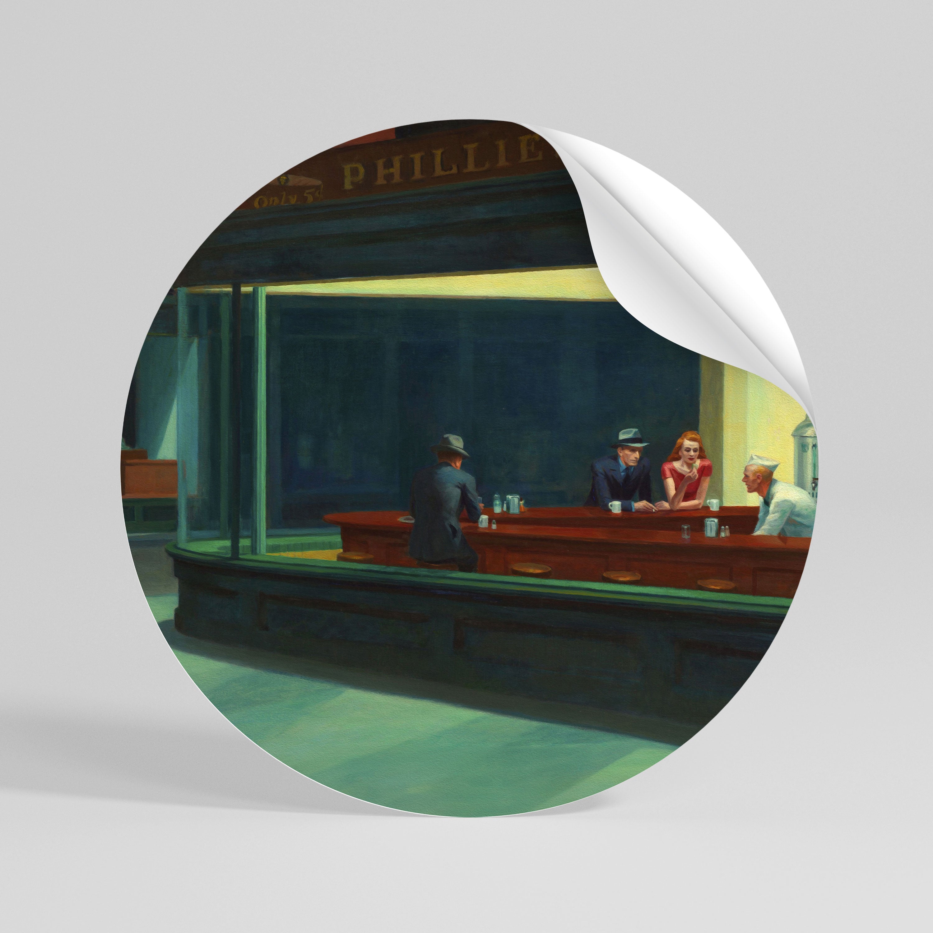 SERENE EVENING CHAT Rund väggdekal