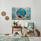 AQUA ADVENTURE horisontell affisch med självhäftande text