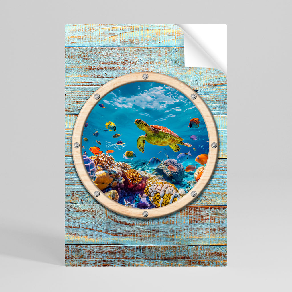 AQUA ADVENTURE vertikal poster med självhäftande text