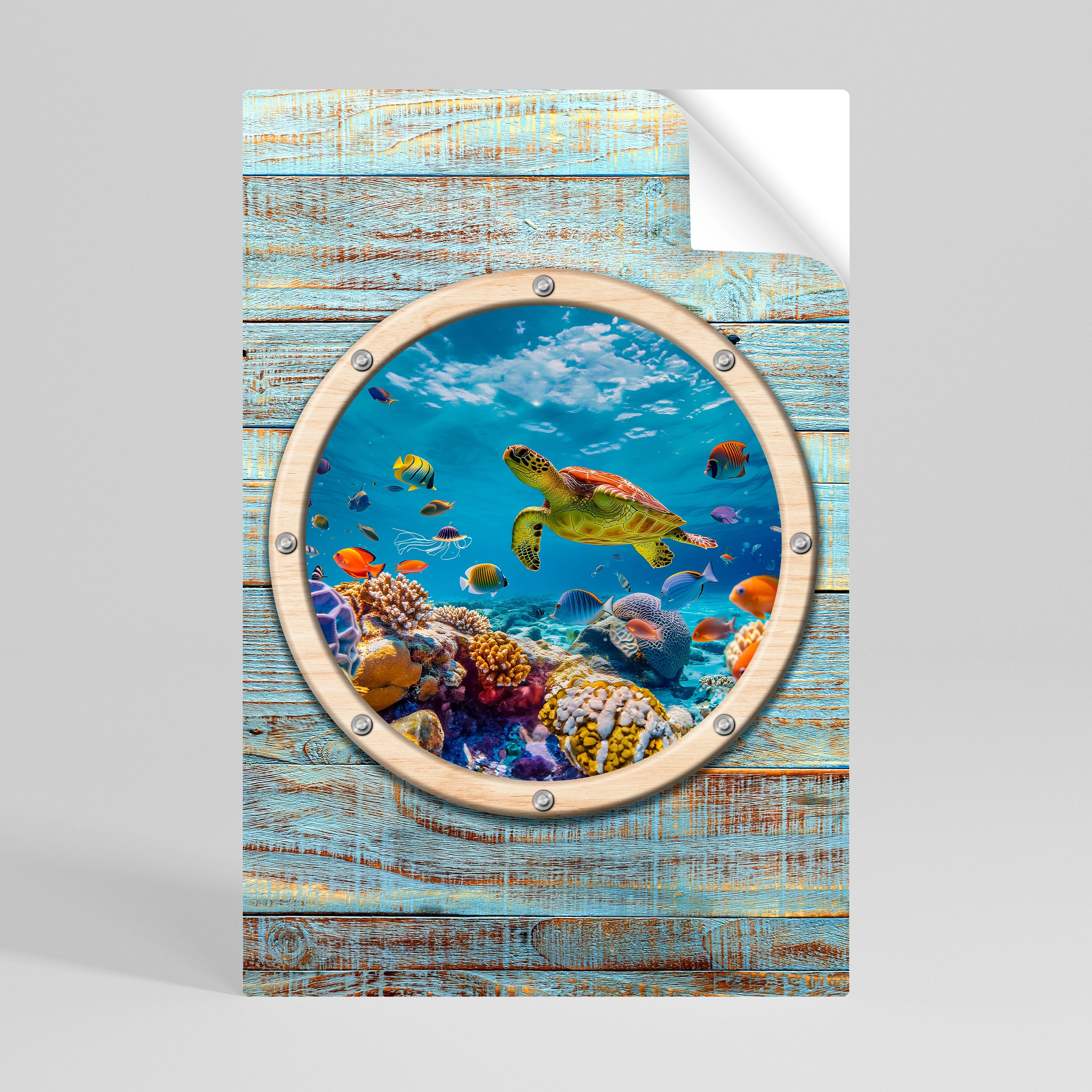AQUA ADVENTURE vertikal poster med självhäftande text