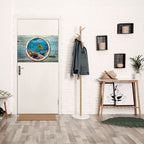 AQUA ADVENTURE horisontell affisch med självhäftande text