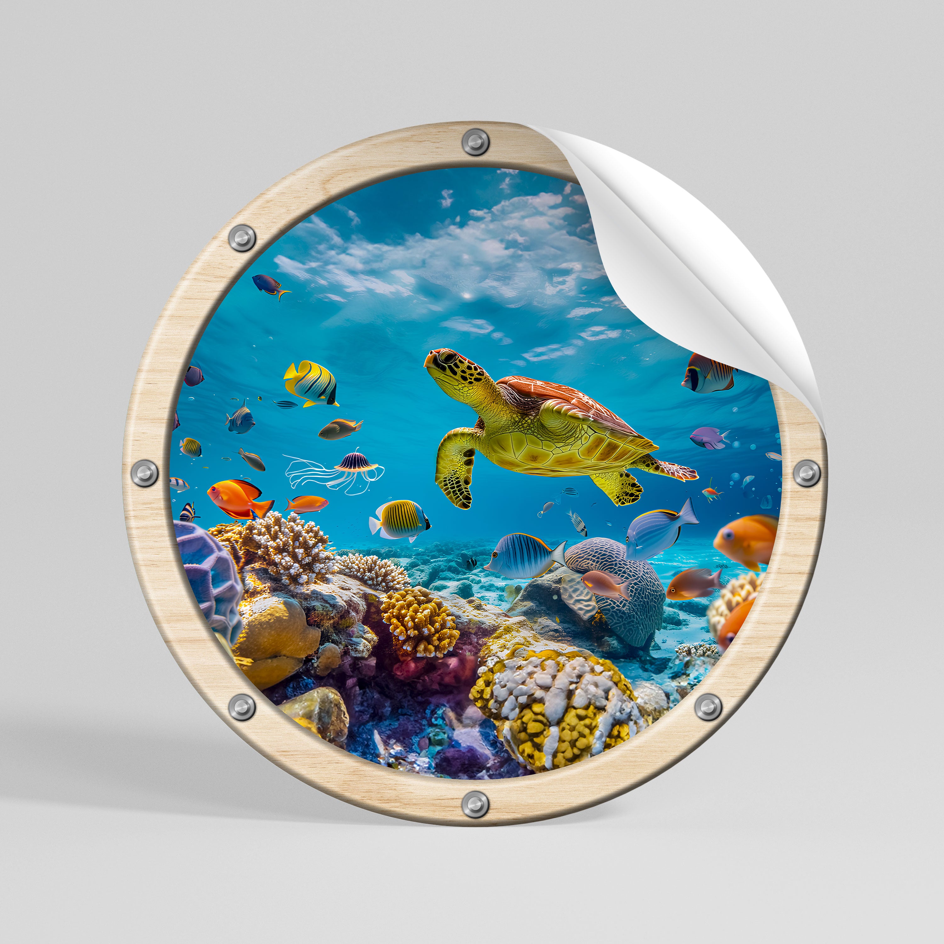 AQUA ADVENTURE Rund väggdekal