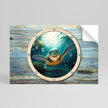 SEASIDE JOY Peel and Stick Horizontal Poster