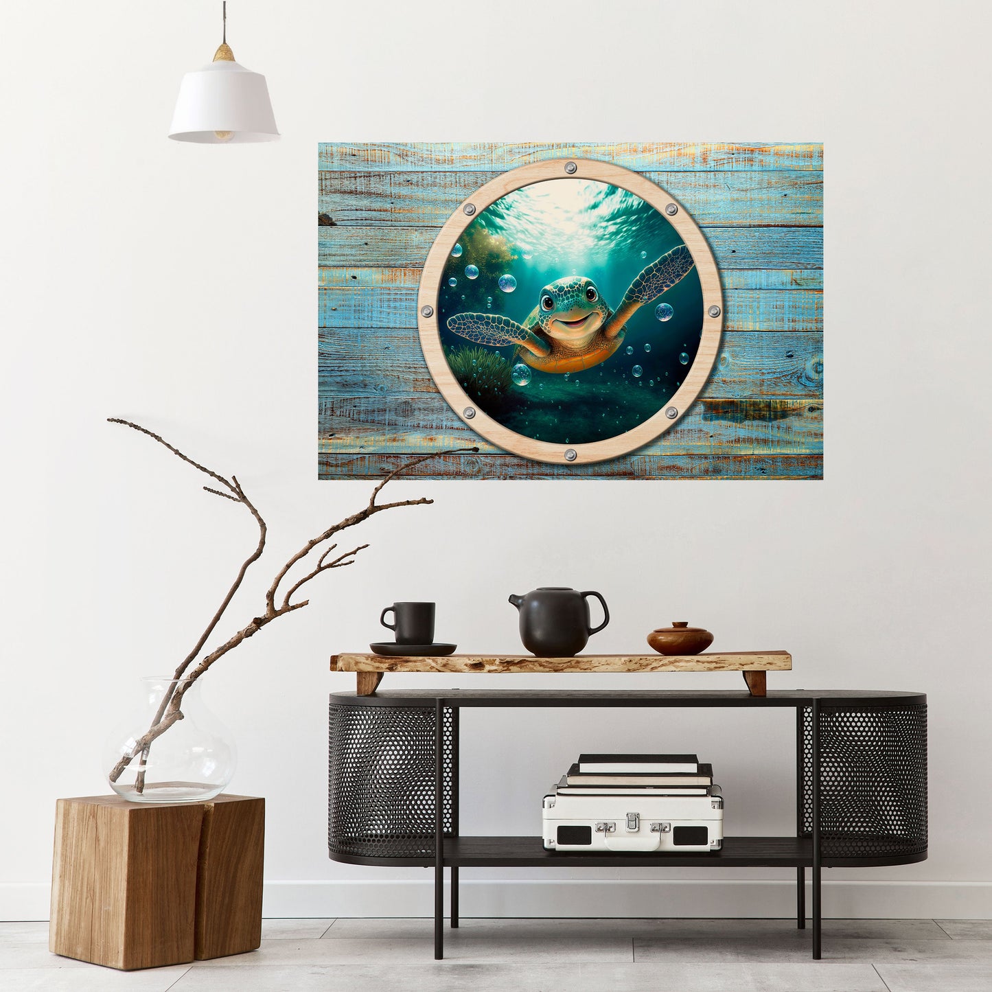 SEASIDE JOY Peel and Stick Horizontal Poster