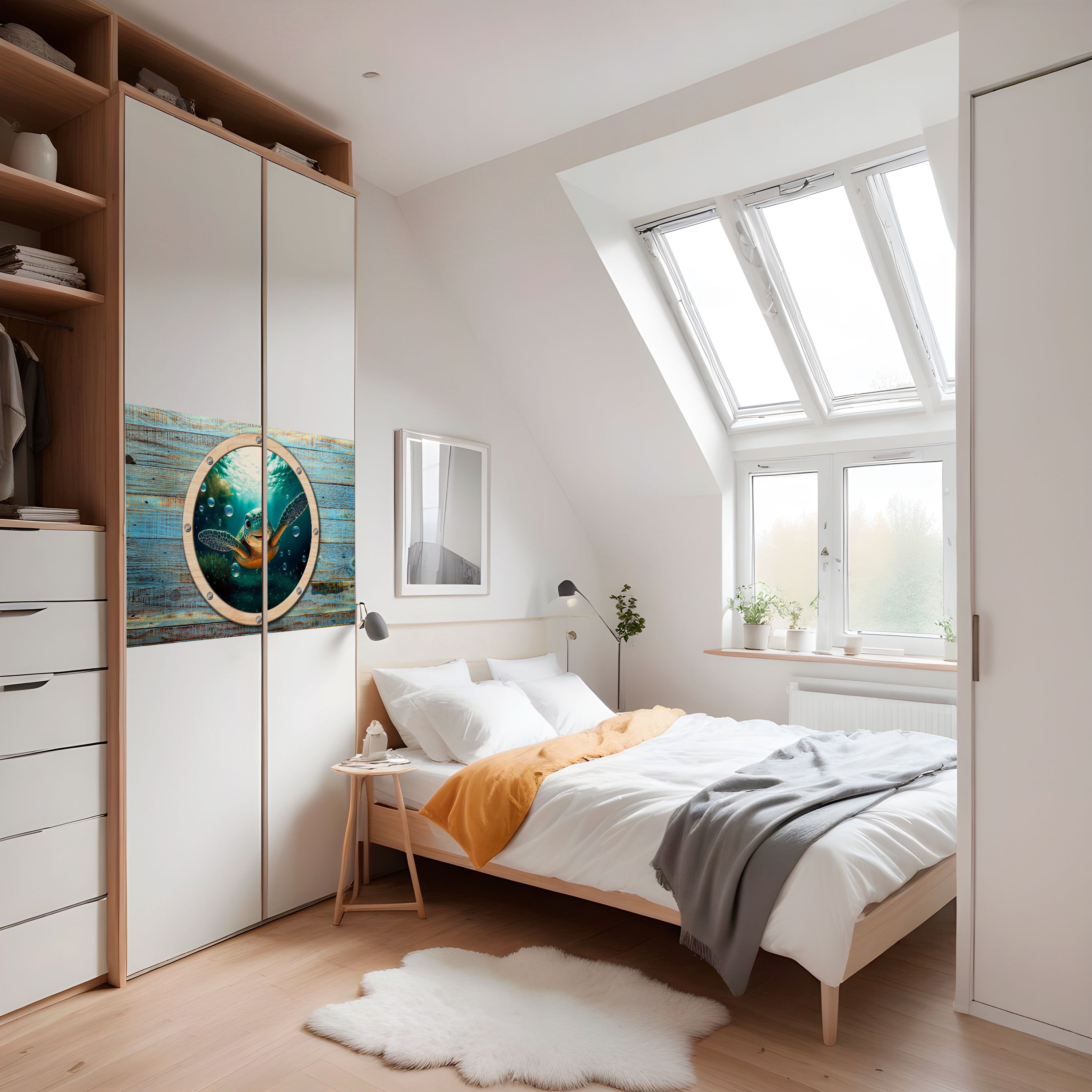 SEASIDE JOY horisontell poster med självhäftande motiv