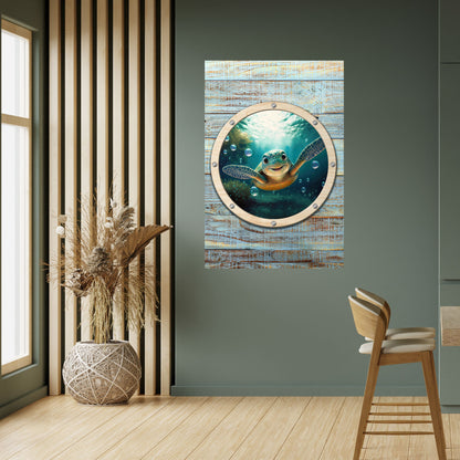 SEASIDE JOY Peel and Stick Vertical Poster