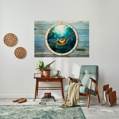SEASIDE JOY Peel and Stick Horizontal Poster