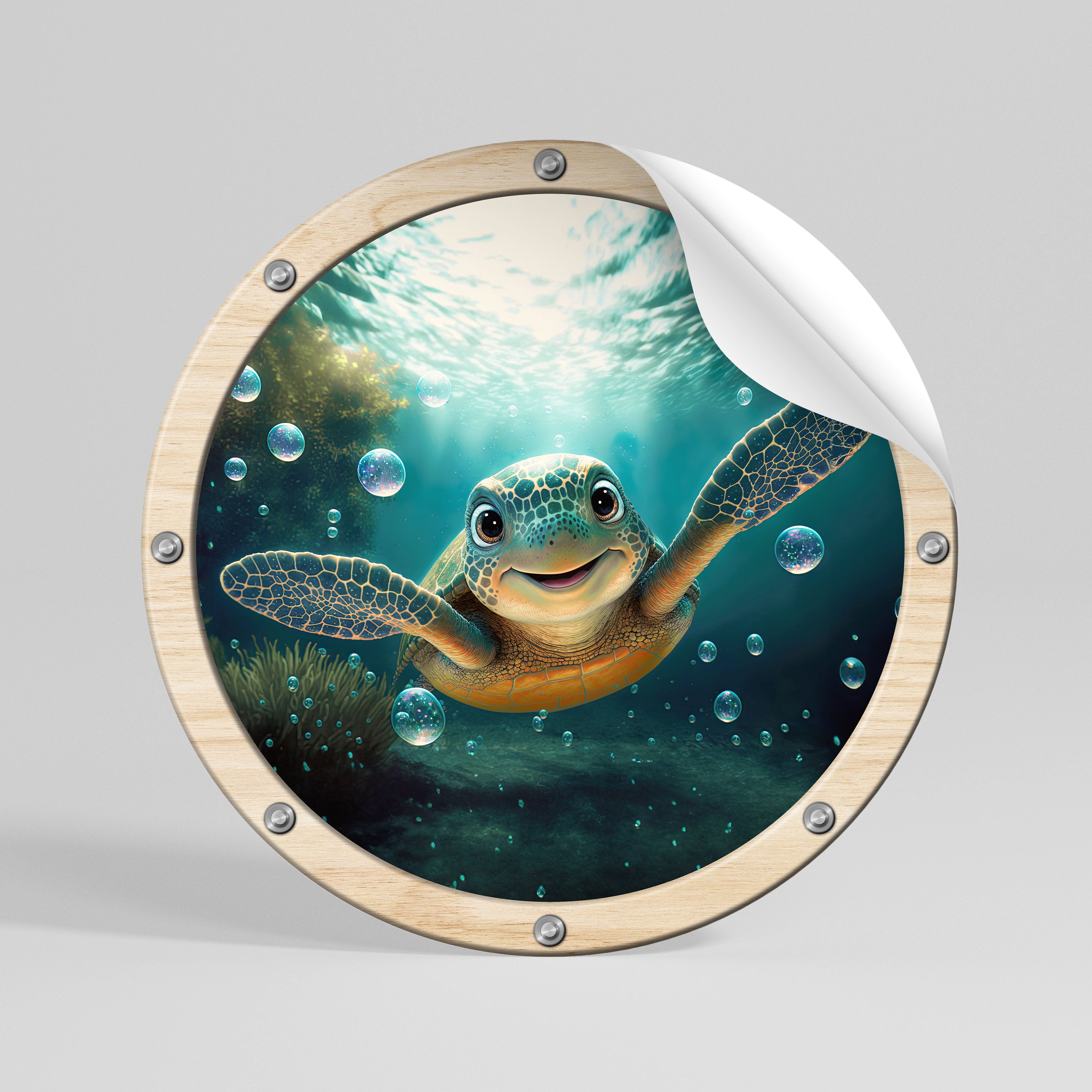 SEASIDE JOY Rund väggdekal